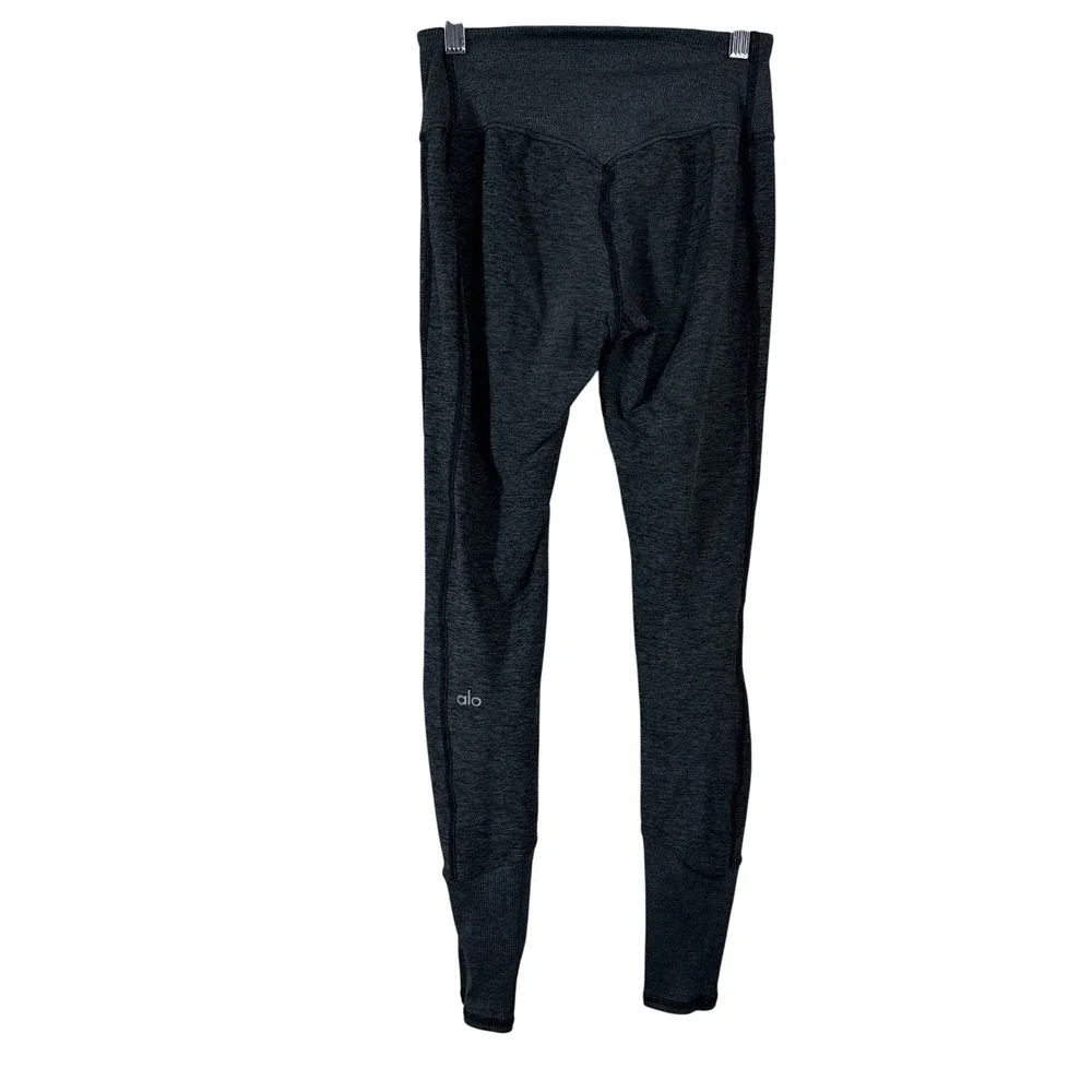Alo Yoga High Waist Alosoft Lounge Leggings‎ Charcoal Heather Grey Women Small